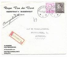 Sterstempel/cachet étoile   * BUGGENHOUT   * 1967 Recom. Voorzijde/devant De Lettre Boudewijn MARCHAND/Poortman - Covers & Documents