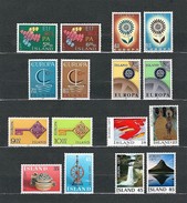 ISLAND 1961-1977 - Selection "Europa" - MH - Unused Stamps