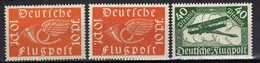 Deutsches Reich, 1919, Mi 111-112 ** + Mi 111 B **, Flugpost (Air Mail) [180217L] - Unused Stamps