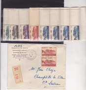 MONACO TIMBRES DONT SERIE EN BANDE DE 5 MNH**  DIVERS ET UNE BELLE LETTRE - Collections, Lots & Series