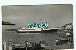 ESPAGNE - CEUTA ( CARTE PHOTO Du Port - Arrivée Du Bateau Virgen De L'Africa - Courrier - Ceuta