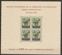 Barcelona  Edifil NE25/NE26 (*)  Hojitas Navidad NO EMITIDAS 1944  Serie Completa   NL1254 - Barcelone