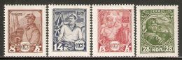 Russia / Soviet Union 1928 Mi# 354-357 * MH - 10th Anniv. Of The Soviet Army - Unused Stamps