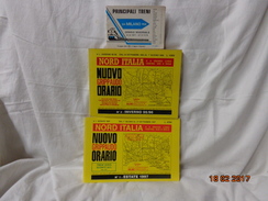 LOTTO CARTACEO ORARI TRENI NORD ITALIA - MILANO ANNI '70 '90 - Europe
