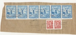 ARGENTINE  Bande De 6 - Affranchissement De 640 Pesos - - Storia Postale