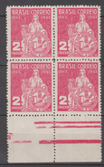 Brazil Brasil Mi# 644 ** MNH Block Of 4 Advocados 1943 - Unused Stamps