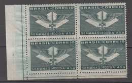 Brazil Brasil Mi# 553 ** MNH Block Of 4 Semana Da ASA 1941 - Neufs