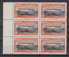 Brazil Brasil Mi# 467 ** MNH Block Of 6 Radio 1937 - Unused Stamps