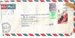Great Britain, 1982 Airmail Hamlet 26p, 12 1/2p Machine Stamps Postal History Cover From Great Britain To Pakistan - Brieven En Documenten