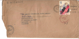 Great Britain Airmail 1982 Hamlet 26p Postal History Cover From Great Britain To Pakistan - Brieven En Documenten