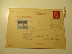 DDR POSTAL STATIONERY 15 , WECHSELBURG ,  TO USSR  ,   OLD POSTCARD , 0 - Cartes Postales Privées - Oblitérées