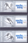 2011. Russia, Winter Olympic Games Sochi, Mich. 1761/63, 3v With Labels, Mint/** - Used Stamps