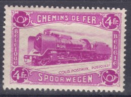 Belgium Railway Postpaket Luggage 1934 4 Fr. Locomotive Mi#9 Mint Never Hinged - Bagages [BA]