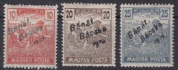 Hungary Banat Bacska 1919 MAGYAR POSTA Mi#39-41 Mint Hinged - Banat-Bacska