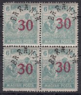 Hungary Baranya 1919 Mi#51 Mint Never Hinged Block Of Four - Baranya