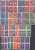 Germany Occupation Of Serbia - Serbien 1941-43 Complete Porto 3 Sets Mi#1-6, 9-15, 16-22 Mint Never Hinged Bl. Of Four - Besetzungen 1938-45