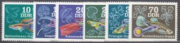 Germany DDR 1976 Guppi Tropical Fisch Mi#2176-2181 Mint Never Hinged - Neufs