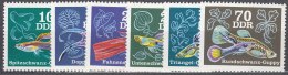 Germany DDR 1976 Guppi Tropical Fisch Mi#2176-2181 Mint Never Hinged - Ungebraucht