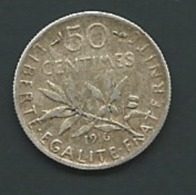 FRANCE - 50 CENTIMES 1916 SEMEUSE - ARGENT  PIA20606 - 50 Centimes