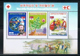 NORTH KOREA 2009 RED CROSS & RED CRESCENT MISSING TEXT & VALUES AND MISSING COLOURS MINI SHEET  - VERY RARE - Fehldrucke