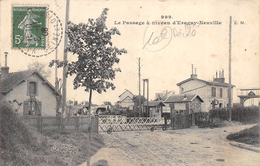 CPA 95 PASSAGE A NIVEAU D ERAGNY NEUVILLE 1908 - Eragny