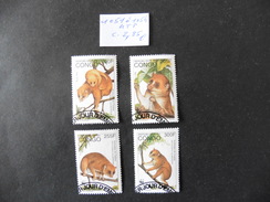 Congo : 4  Timbres Oblitérés - Collezioni