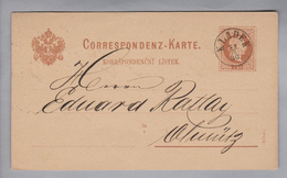 Heimat Tschechien Kladek (Kladky) 1880-03-21 2 Kr. Ganzsache (AT GS) Nach Olmütz - ...-1918 Prephilately