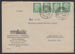 DDR 5 Pf(4) Wilhelm Pieck, OSt. Halberstadt Geprüft BPP MiNr. 322  B Wz 2XI, Musikhaus Buchfa - Brieven En Documenten