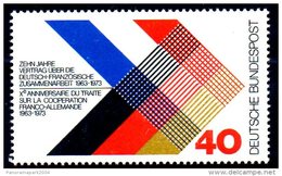 Emission Commune France Allemagne 1973 Coopération Franco-allemande Traité De L´Elysée Yvert 603 - Joint Issues