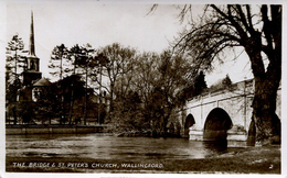 OXON - WALLINGFORD - THE BRIDGE AND ST PETERS CHURCH  RP  O-291 - Autres & Non Classés