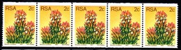 South Africa - 1977 Proteas 2c Coil Strip Unnumbered (**) - Blocks & Sheetlets