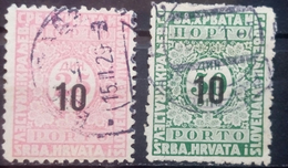 NUMBERS-SET-OVERPRINT-PORTO-SHS-YUGOSLAVIA-1928 - Impuestos