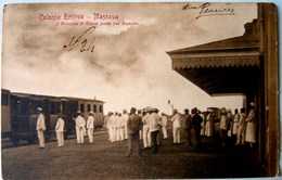 CPA-KP-PC- Erytree - COLONIA ITALIANA -- MASSAU STAZIONE TRENO -PRINCIPE DI UDINE - Eritrea