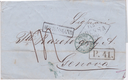 Russia Empire . Odessa To Genova Germany Transit - ...-1857 Prephilately