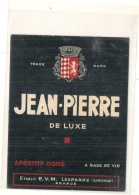 étiquette  - 1930/60 - Jean Pierre DELUXE  Appéritif Doré  LESPARRE - Blancs