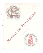 étiquette - 1890 1920* - GEO REGIS Et CHARPENTIER Négociants Bordeaux - MUSCAT De Frontignan - Witte Wijn