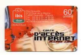 CARTE  D´ACCES INTERNET  PASSMAN  *60 Unités  Hotel Ibis  DEAUVILLE - Other & Unclassified