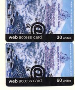 CARTES D´ACCES INTERNET  PASSMAN   *30 Unités *60 Unités  Club Hotel Les Claux   VARS-LES-CLAUX (lot De 2) - Autres & Non Classés