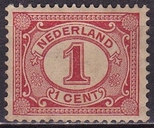 1899-1913 Cijfer Zegels 1 Cent Rood NVPH 51 Ongestempeld - Neufs