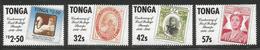 1986 Tonga  Postage Stamp Centenary Stamp On Stamp Complete Set Of 4 MNH - Tonga (1970-...)
