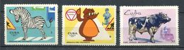 194 CUBA 1969 - Yvert 1336/37 Et 1339 - Zebre Ours Vache (Seuls De La Serie) - Neuf ** (MNH) Sans Trace De Charniere - Nuevos