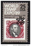 USA 1989 World Stamp Expo '89 Stamp #2410 UPU Abraham Lincoln Stamp On Stamp - WPV (Weltpostverein)