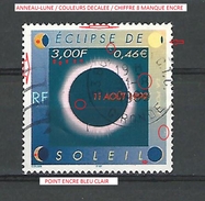 VARIÉTÉS FRANCE 1999  N° 3261  ECLIPSE DE SOLEIL    PHOSPHORESCENTE OBLITÉRÉ  31 . 8 . 1999 - Used Stamps