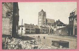 62 - HENIN BEAUMONT - HENIN LIETARD - Carte Photo Militaire Allemande - Rue - Eglise - Guerre 14/18 - Henin-Beaumont