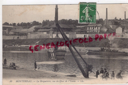 77 - MONTEREAU - LA BRIQUETERIE  VUE DU QUAI DE L' YONNE - 1913 - Montereau