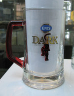 AC - EFES PILSEN DARK BEER MUG GLASS FROM TURKEY - Cerveza