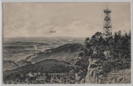 Gempen-Fluh Mit Aussichtsturm, Basel Und Schönmatt - Litho Metz - Gempen