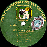 78 T. 25 Cm - état TB -  André BAUGE - MONSIEUR BEAUCAIRE "LA ROSE ROUGE" - PAGANINI "J'AI TOUJOURS CRU QU'UN BAISER" - 78 T - Discos Para Fonógrafos