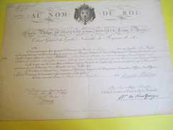 Brevet /Autographe/Charles Philippe De France,Comte D'Artois/Épernay Marne/Nomination/Hilaire/Lt Colonel/1818     DIP209 - Diplome Und Schulzeugnisse