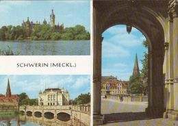 56269- SCHWERIN- THE PALACE, BRIDGE, THEATRE, STREET VIEW - Schwerin